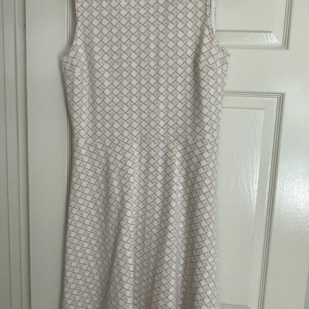Chain print, sleeveless mini-dress